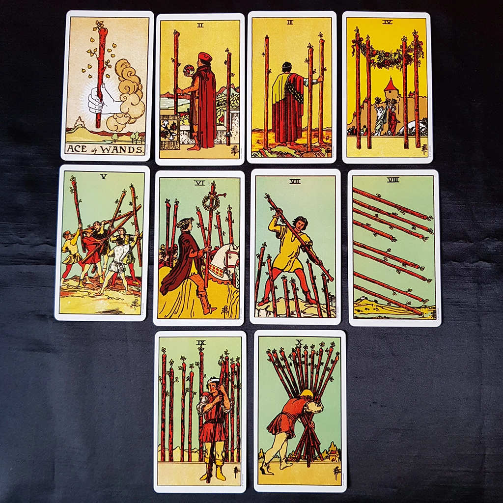 The suit of wands from Tarot
